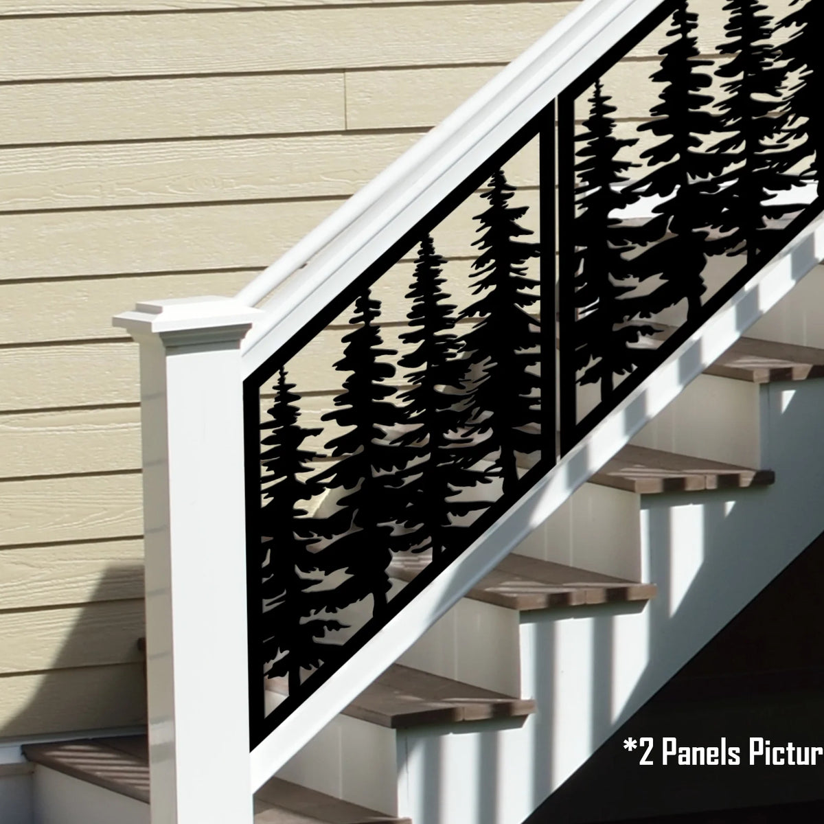 Stair Railing Panels | Madison Iron and Wood