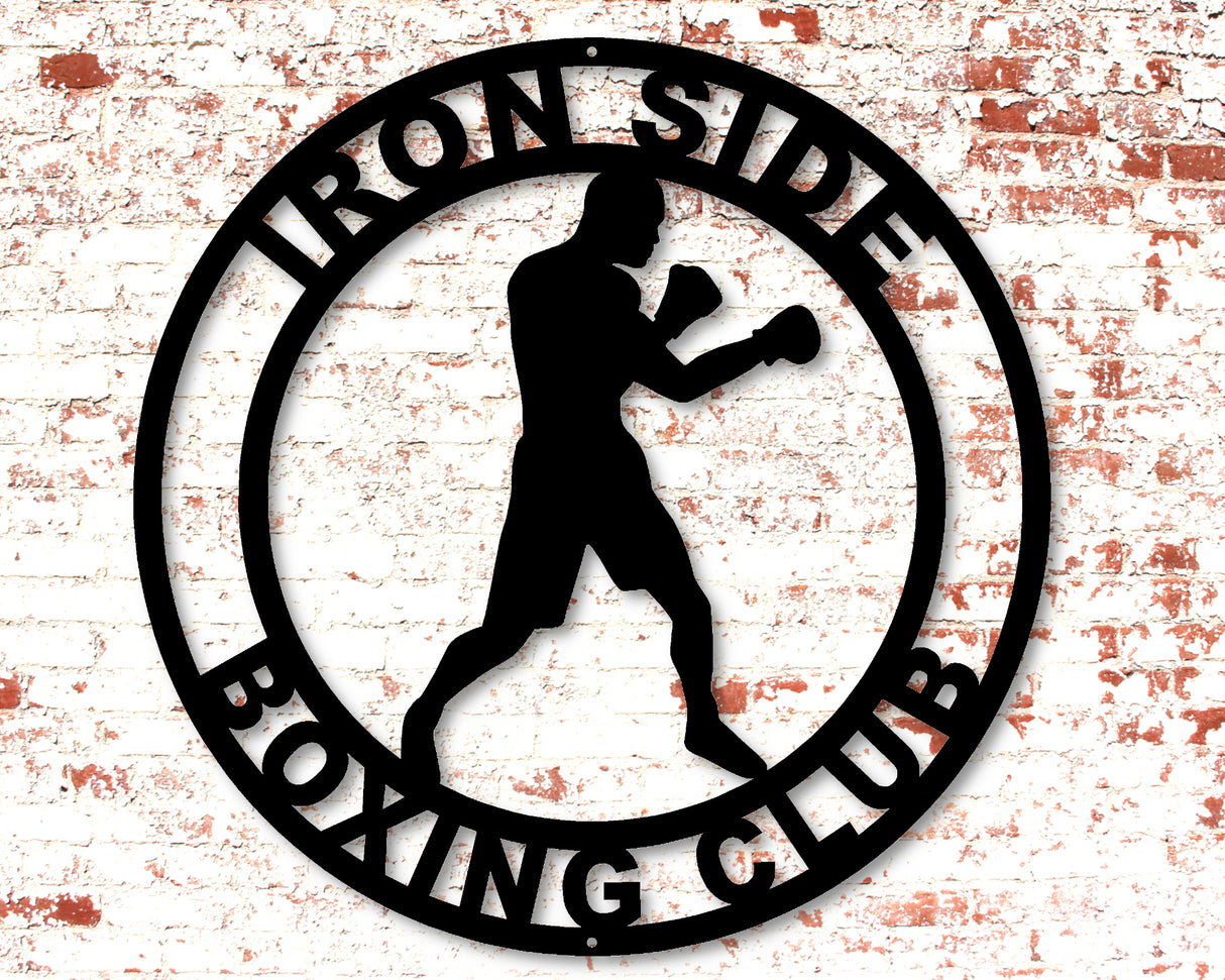Boxing Personalized Metal Sign - Two Lines - Madison Iron and Wood