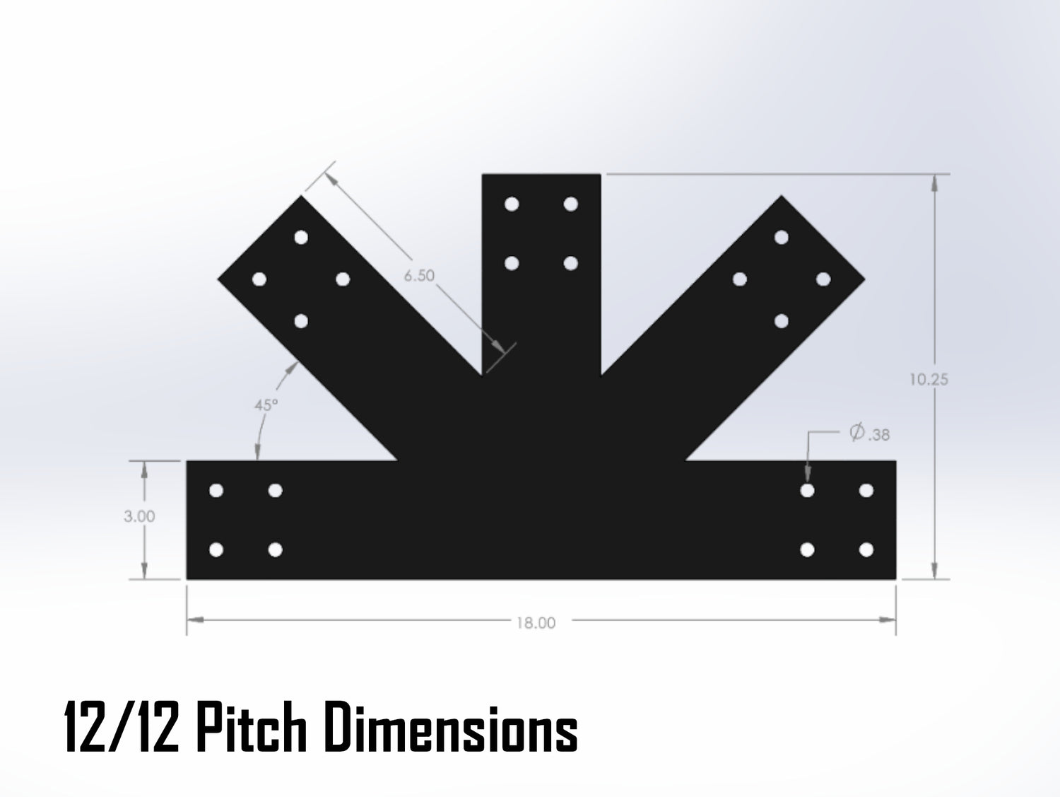 Web Truss Industrial Brackets, For 4 Inch Lumber - Madison Iron and Wood