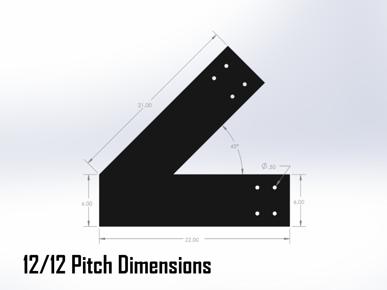 Web Truss Industrial Brackets, For 8 Inch Lumber - Madison Iron and Wood
