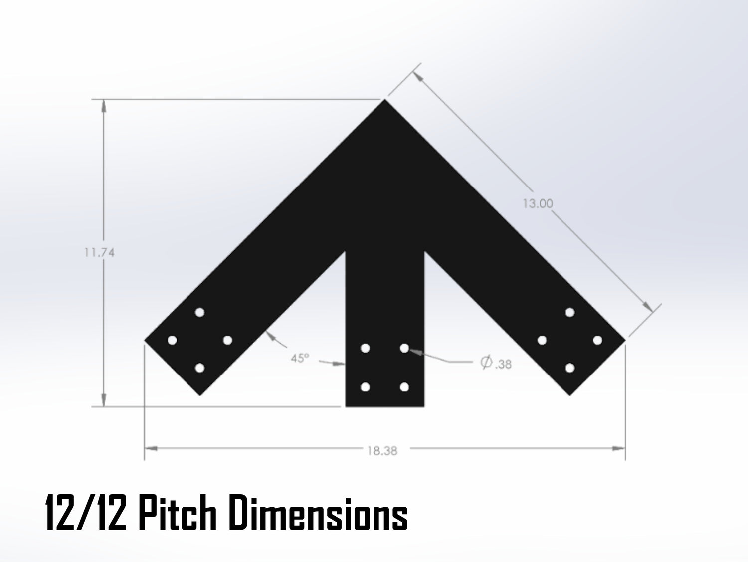 King Truss Industrial Bracket Set, For 4 Inch Lumber - Madison Iron and Wood