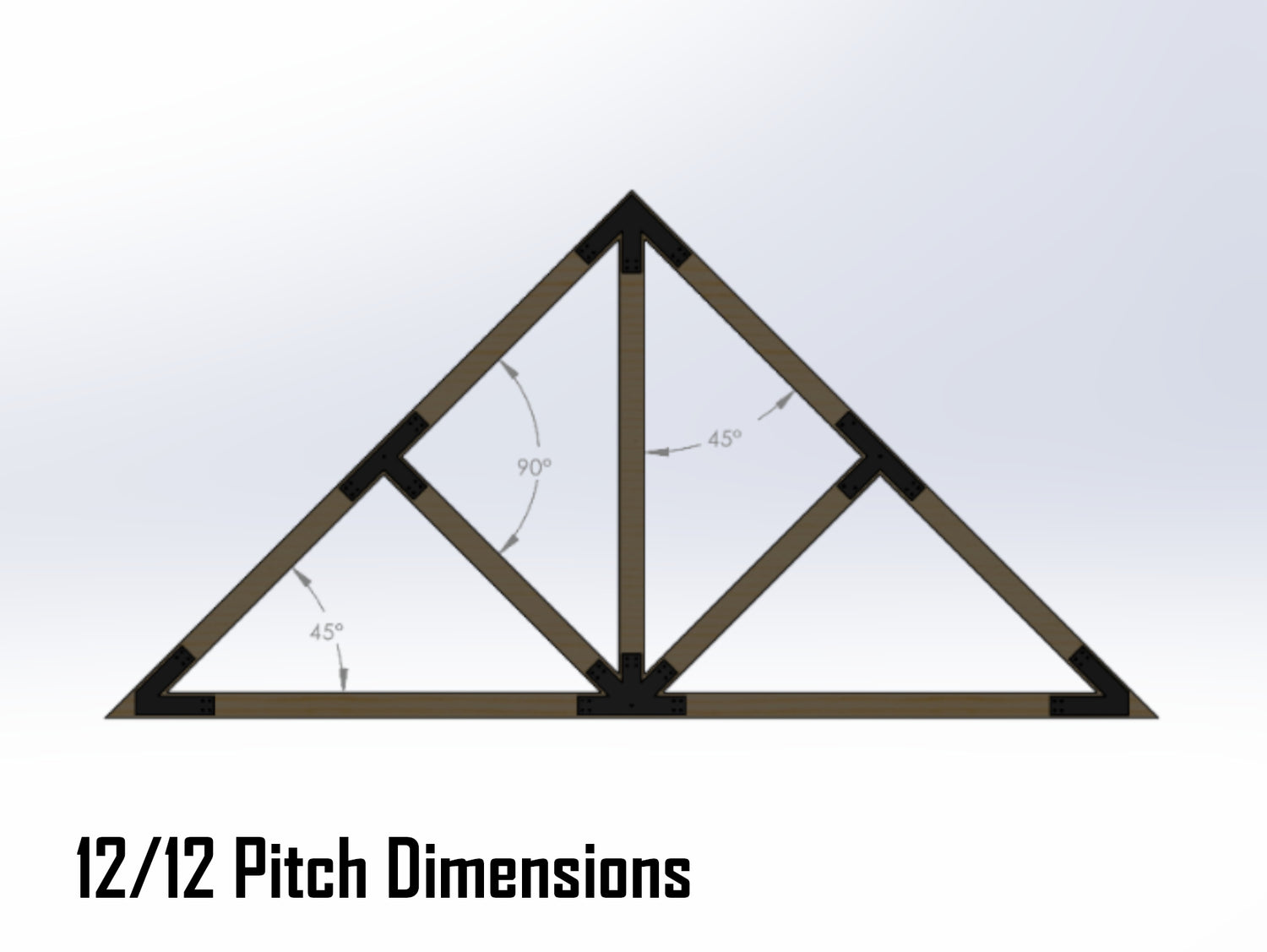 Web Truss Industrial Brackets, For 6 Inch Lumber - Madison Iron and Wood