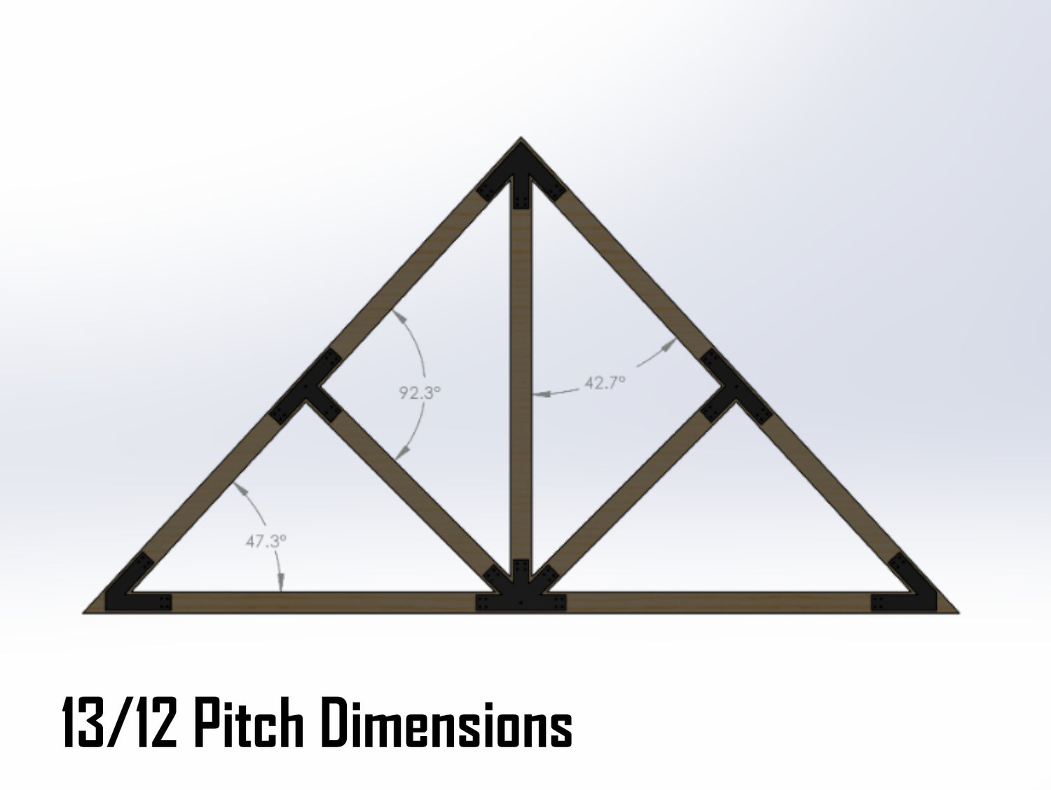 Web Truss Industrial Brackets, For 6 Inch Lumber - Madison Iron and Wood