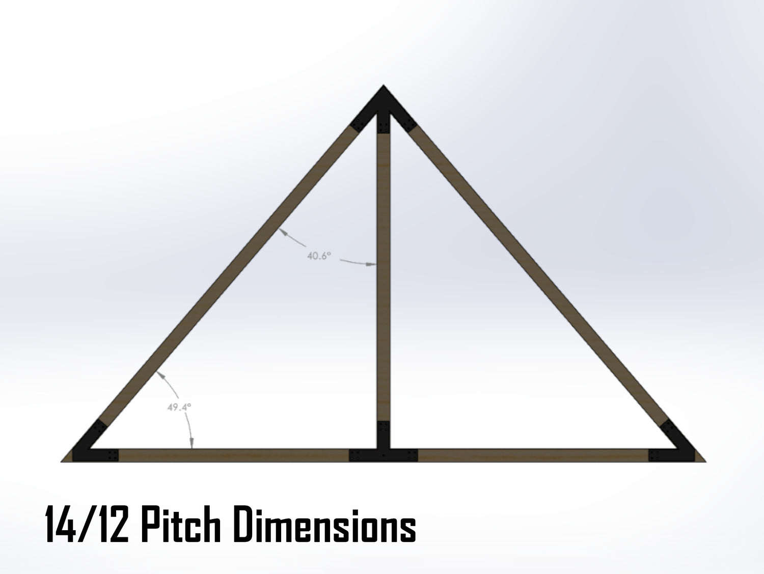 King Truss Industrial Bracket Set, For 4 Inch Lumber - Madison Iron and Wood