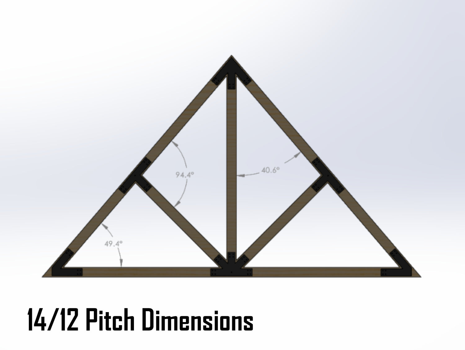 Web Truss Industrial Brackets, For 6 Inch Lumber - Madison Iron and Wood
