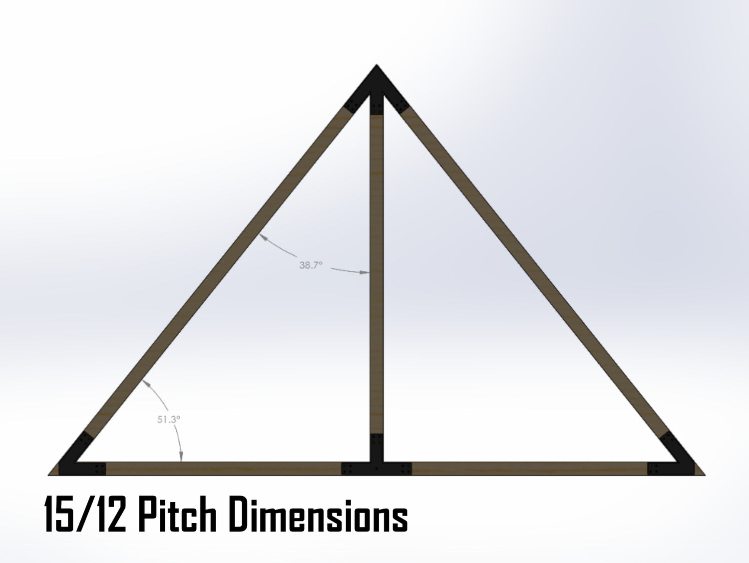 King Truss Industrial Bracket Set, For 4 Inch Lumber - Madison Iron and Wood