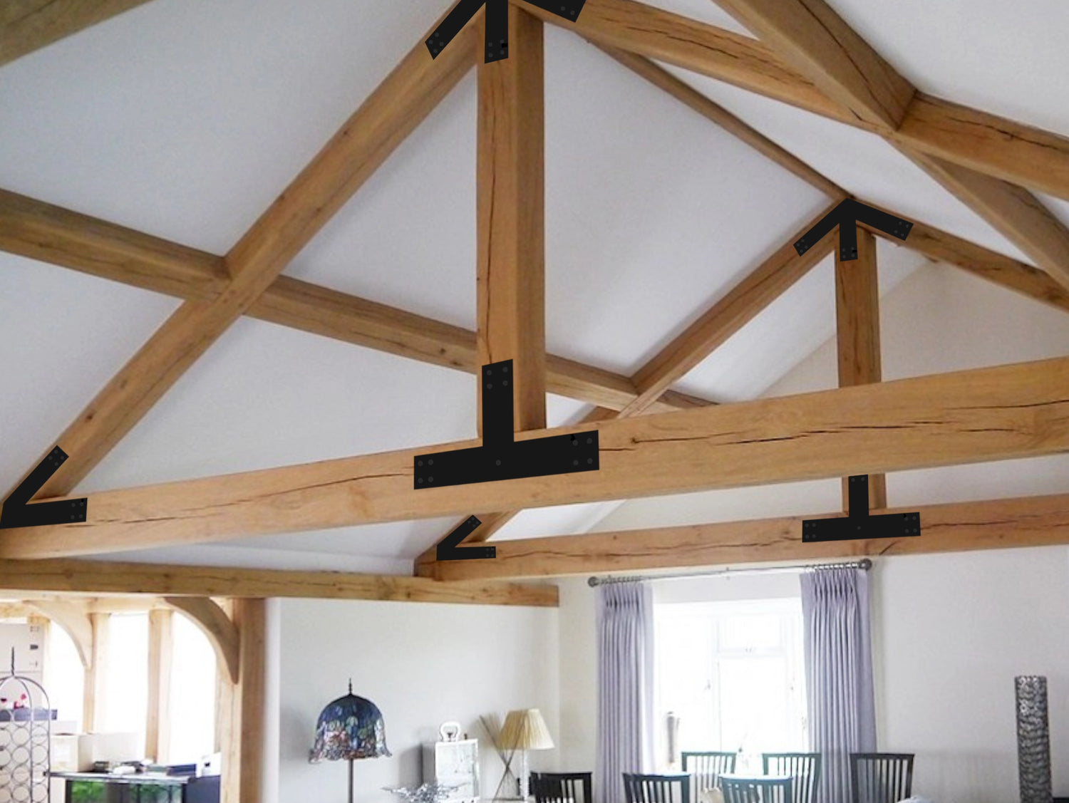 King Truss Industrial Brackets, For 8 Inch Lumber - Madison Iron and Wood