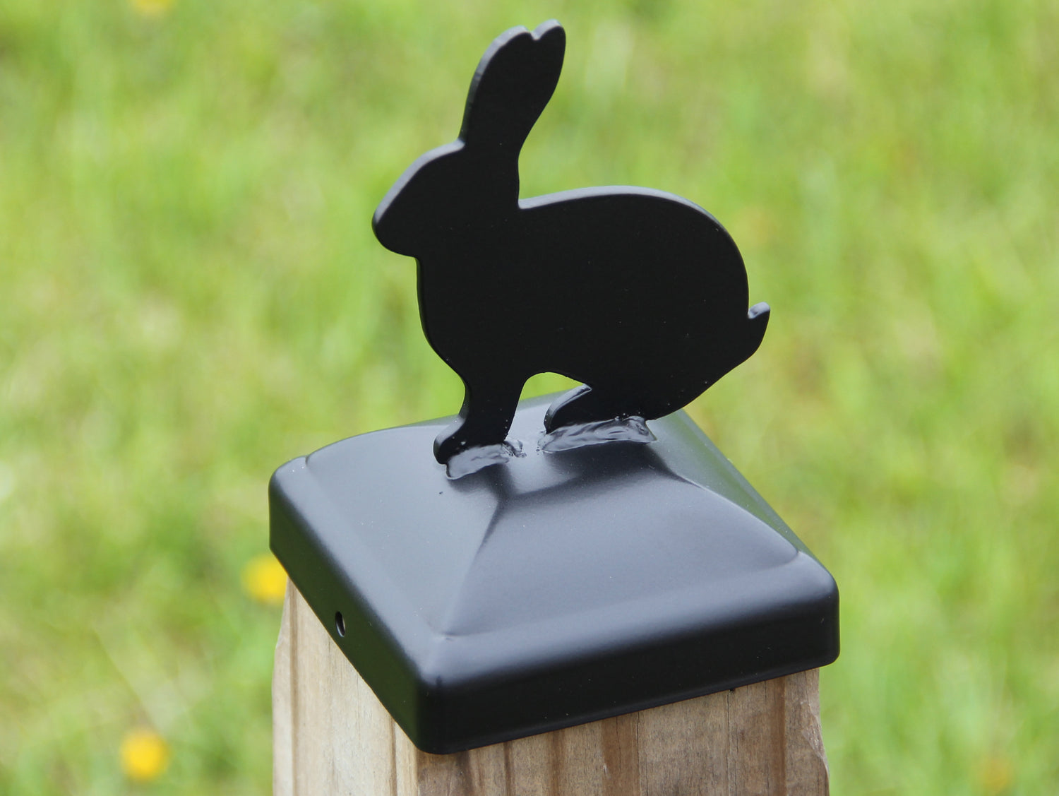 True Size 6x6 Post Cap on the Farm Finial Choice - Madison Iron and Wood