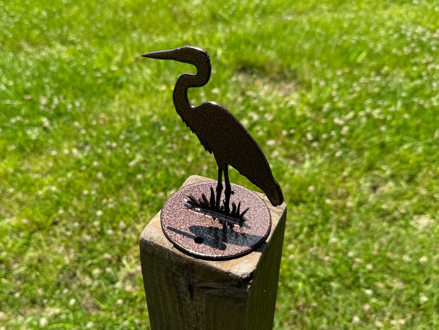 Blue Heron Post Top For Round Wood Posts - Madison Iron and Wood