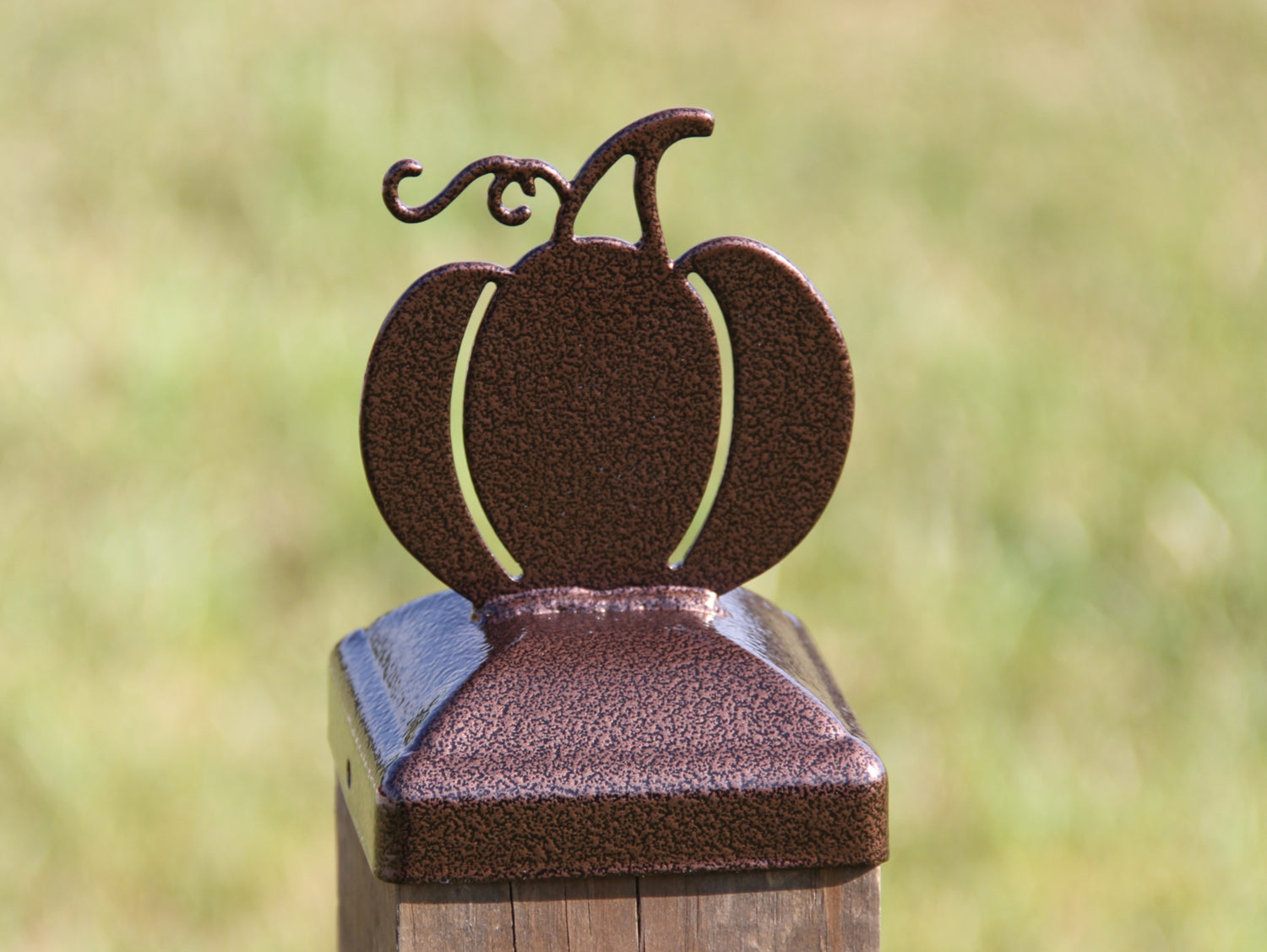 True Size 6x6 Post Cap with Plants and Insects Finial Choice - Madison Iron and Wood