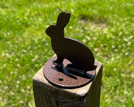 Bunny Post Top For Round Wood Fence Post - Madison Iron and Wood