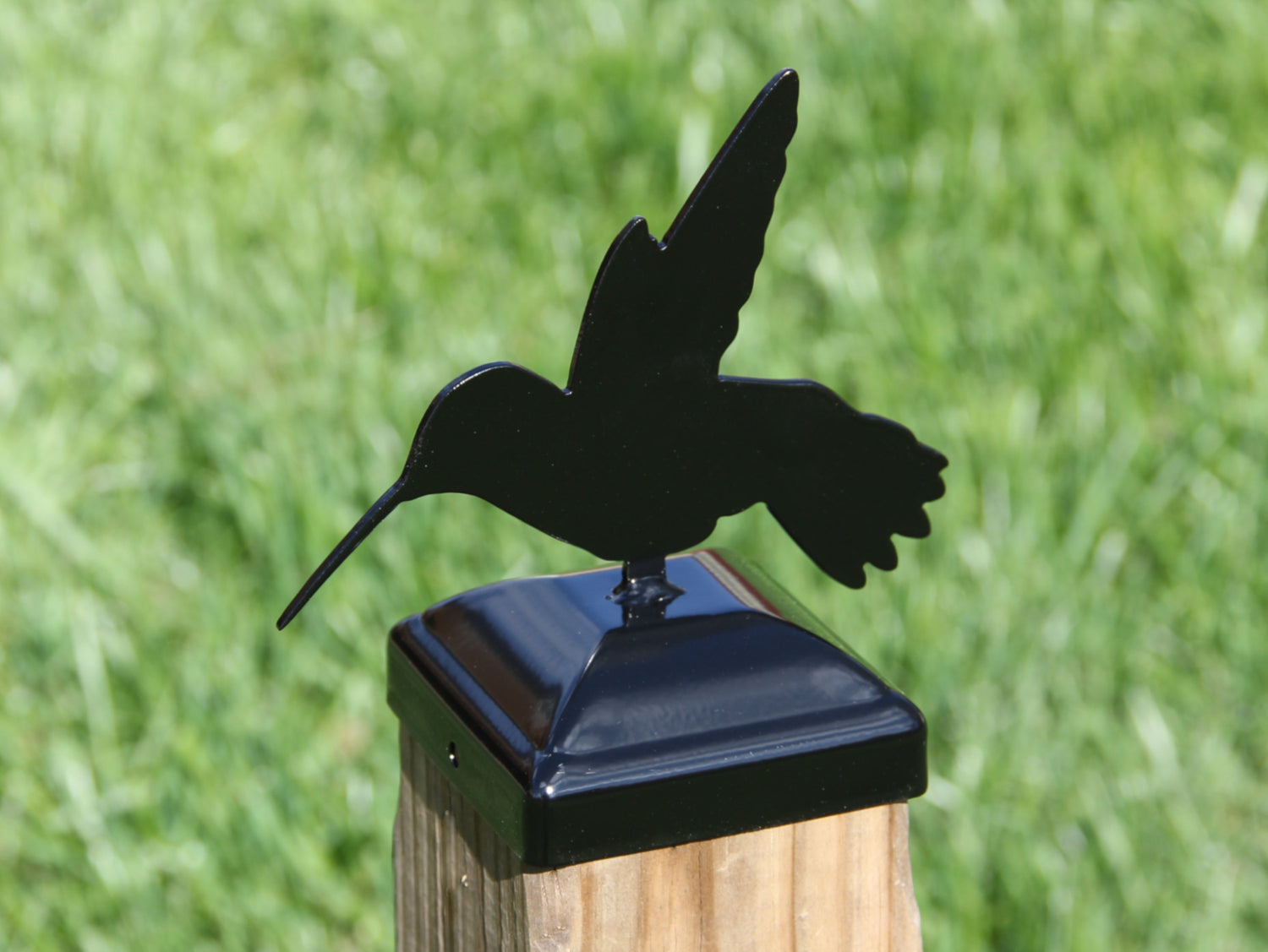 True Size 6x6 Post Cap with Birds and the Bees Finial Choice - Madison Iron and Wood