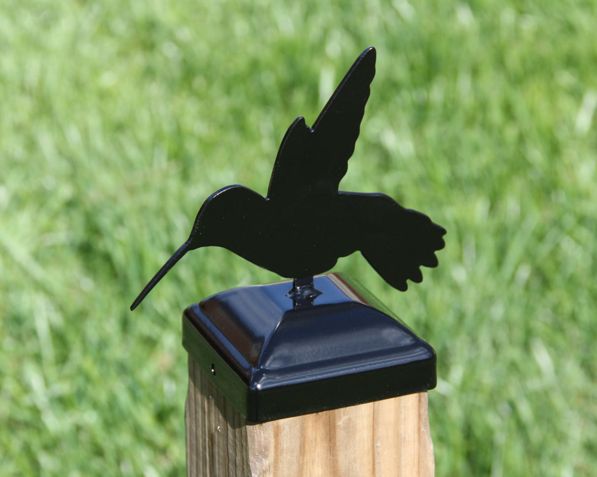 True Size 6x6 Post Cap with Birds and the Bees Finial Choice - Madison Iron and Wood