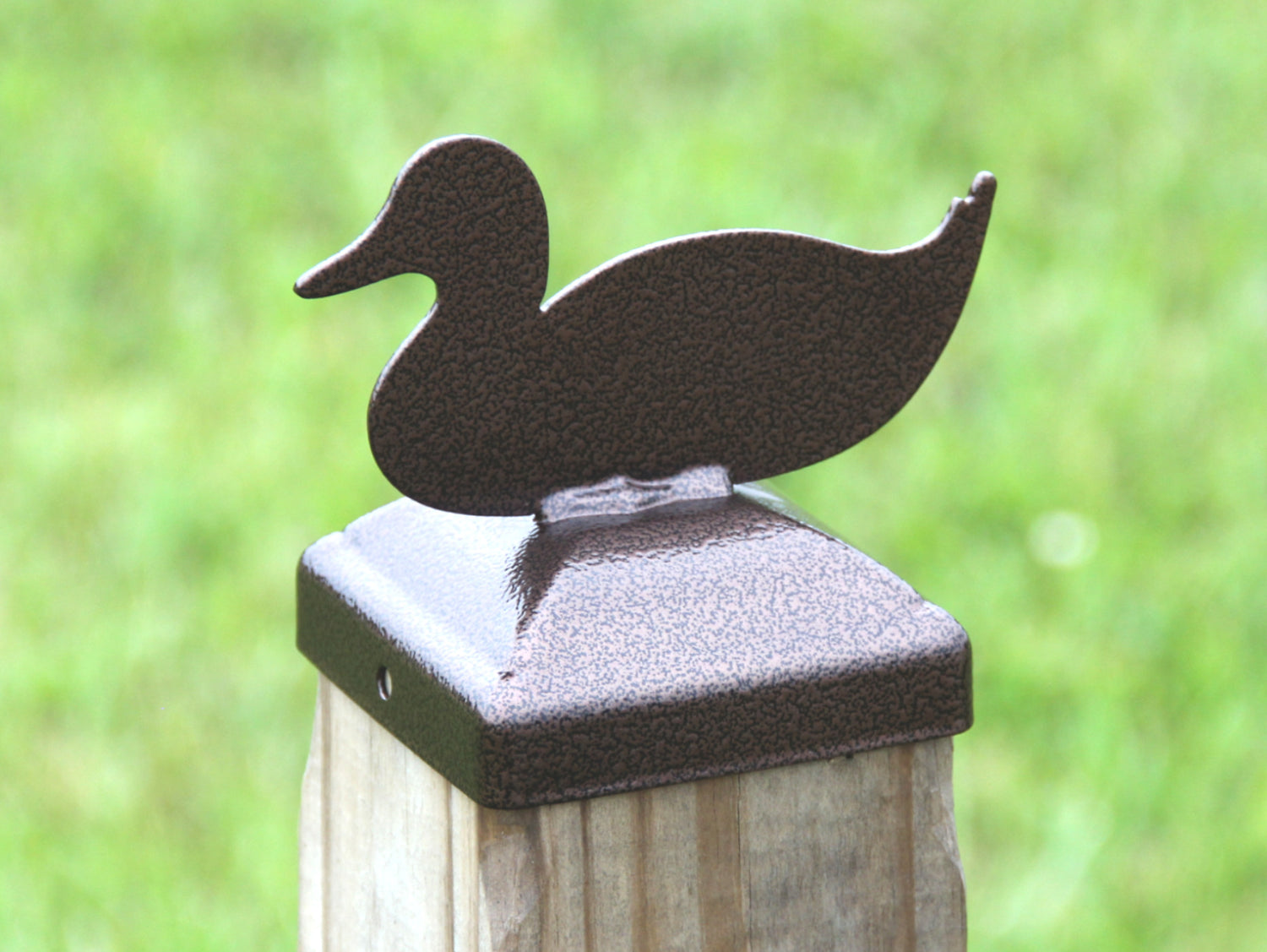 True Size 6x6 Post Cap with Birds and the Bees Finial Choice - Madison Iron and Wood