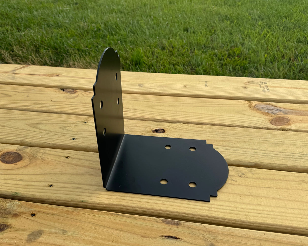 Crowned 90 Degree Brackets for 8x8 Dimensional Lumber - Madison Iron and Wood