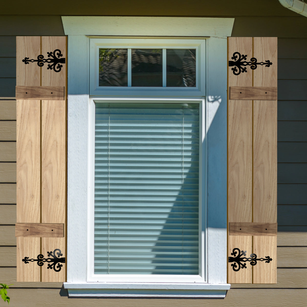 Wooden Window Shutter Elegant Dummy Hinges Madison Iron and Wood