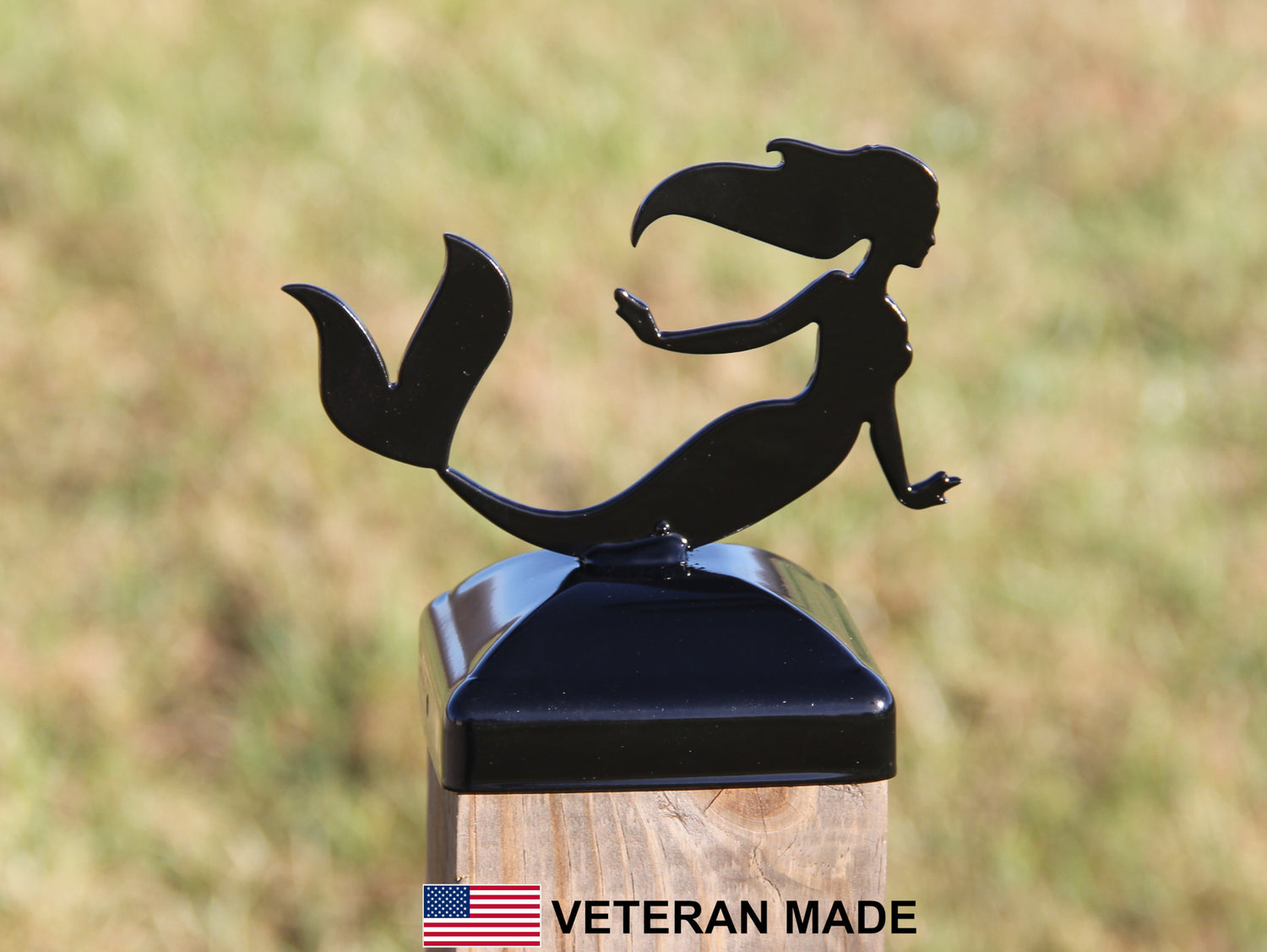 True Size 6x6 Post Cap with Nautical Finial Choice - Madison Iron and Wood