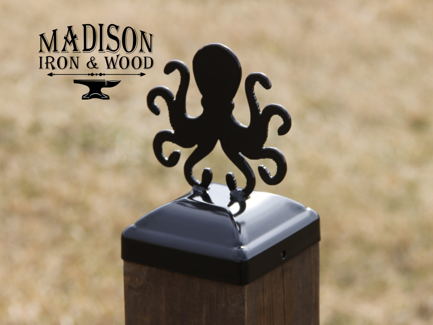 True Size 6x6 Post Cap with Nautical Finial Choice - Madison Iron and Wood