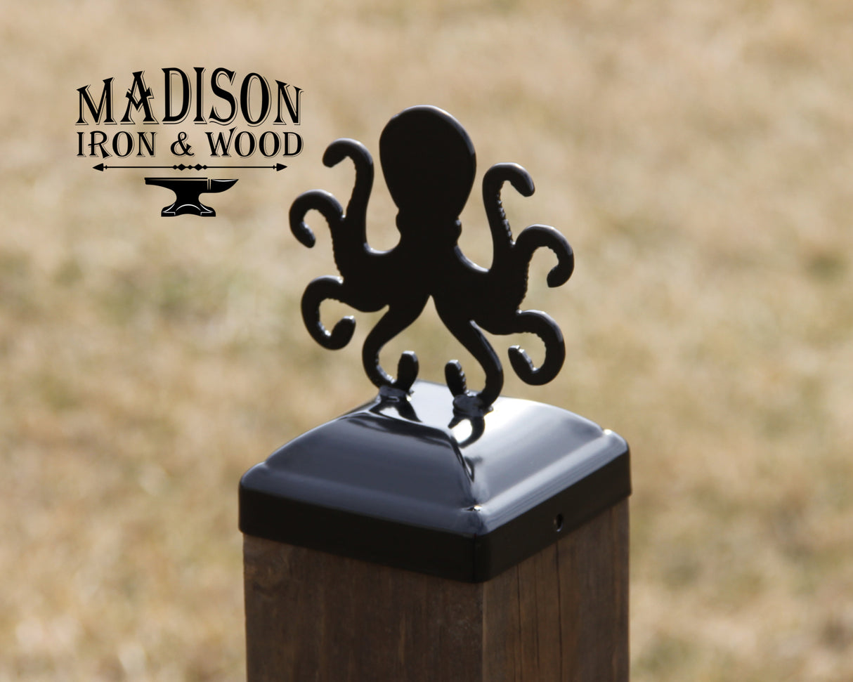 True Size 6x6 Post Cap with Nautical Finial Choice - Madison Iron and Wood