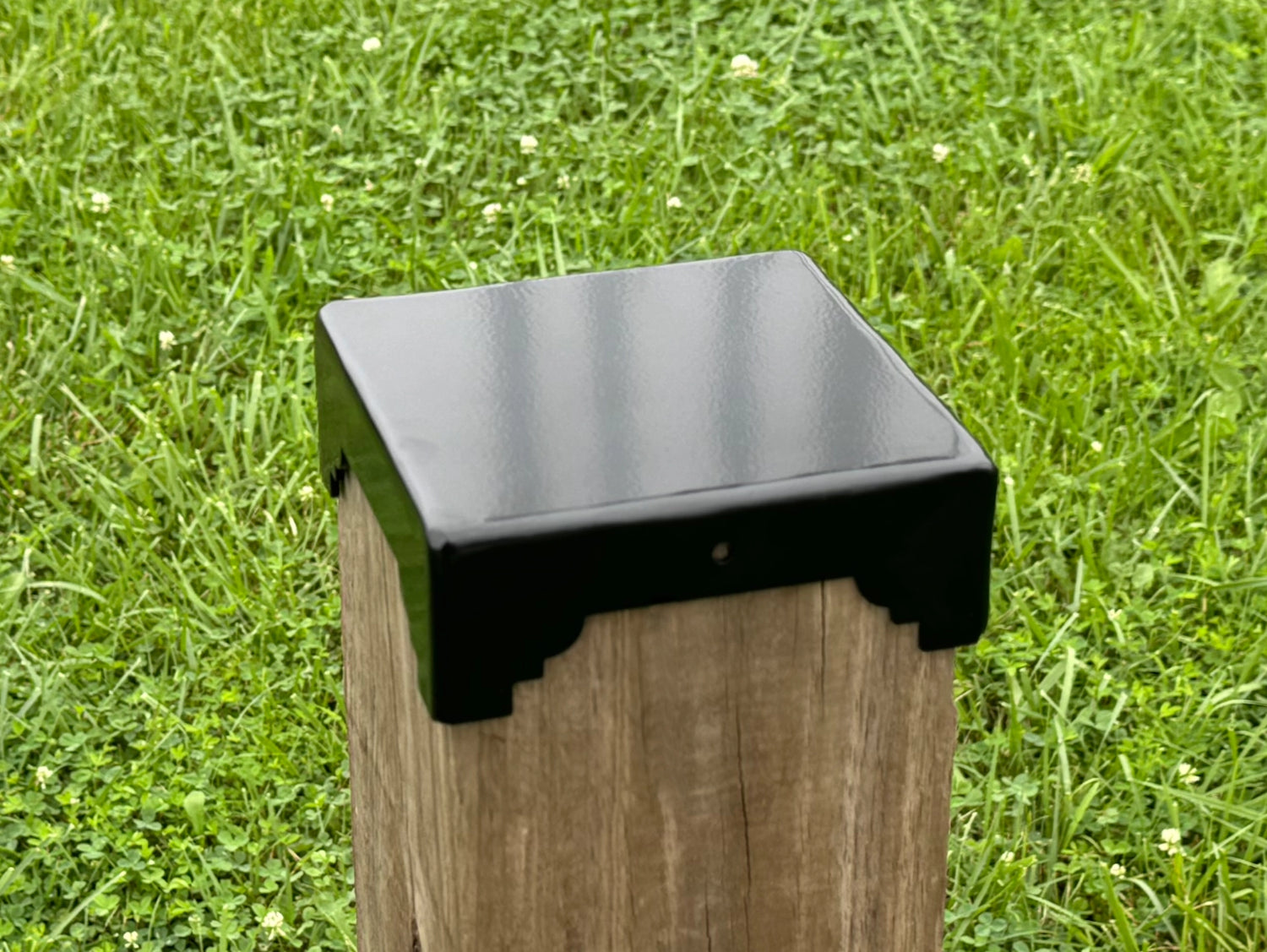 Custom Sized Steel Post Cap (7.5-12 Inch Variations) - Madison Iron and Wood