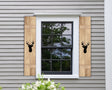 Wooden Window Shutter - Deer Design - Madison Iron and Wood