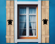 Wooden Window Shutter - Sea Turtle Design - Madison Iron and Wood