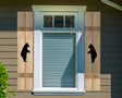 Wooden Window Shutter - Standing Bear Design - Madison Iron and Wood