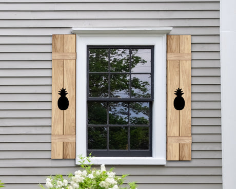Wooden Window Shutter - Pineapple Design - Madison Iron and Wood