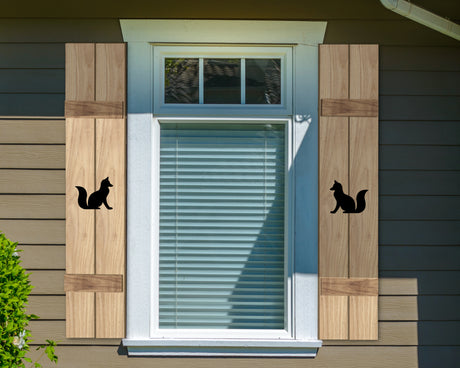 Wooden Window Shutter - Fox Design - Madison Iron and Wood