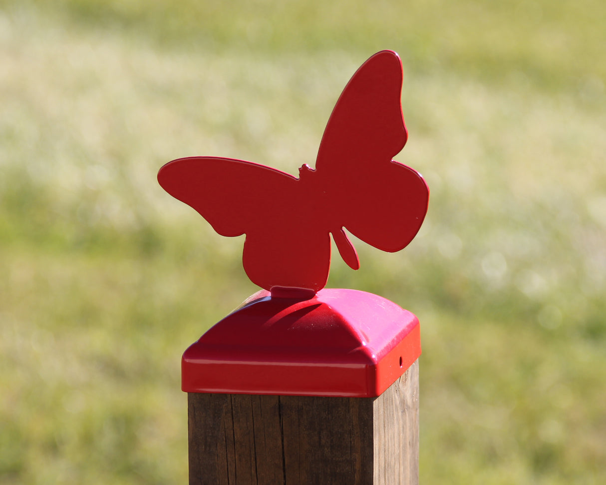 True Size 6x6 Post Cap with Birds and the Bees Finial Choice - Madison Iron and Wood