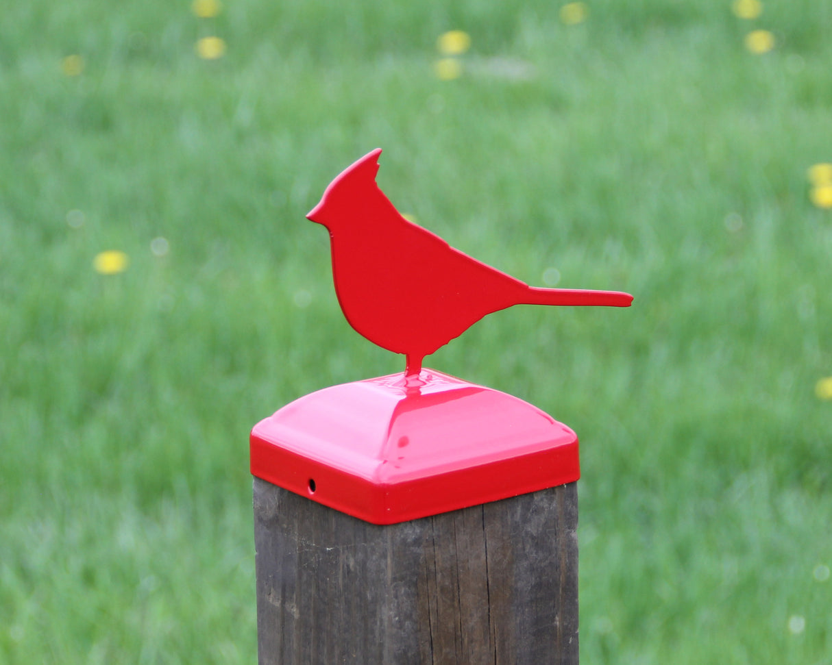 True Size 6x6 Post Cap with Birds and the Bees Finial Choice - Madison Iron and Wood