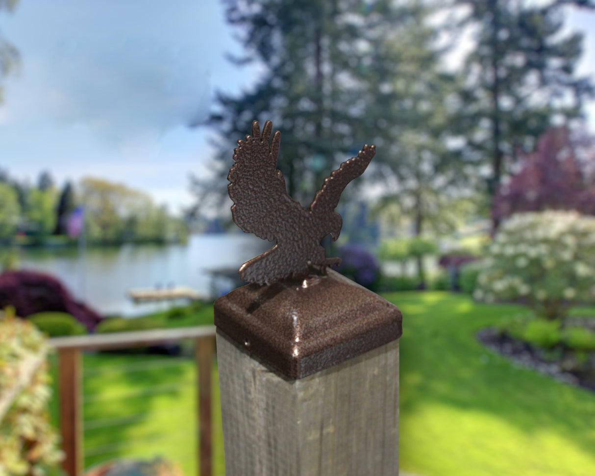 True Size 6x6 Post Cap with Birds and the Bees Finial Choice - Madison Iron and Wood