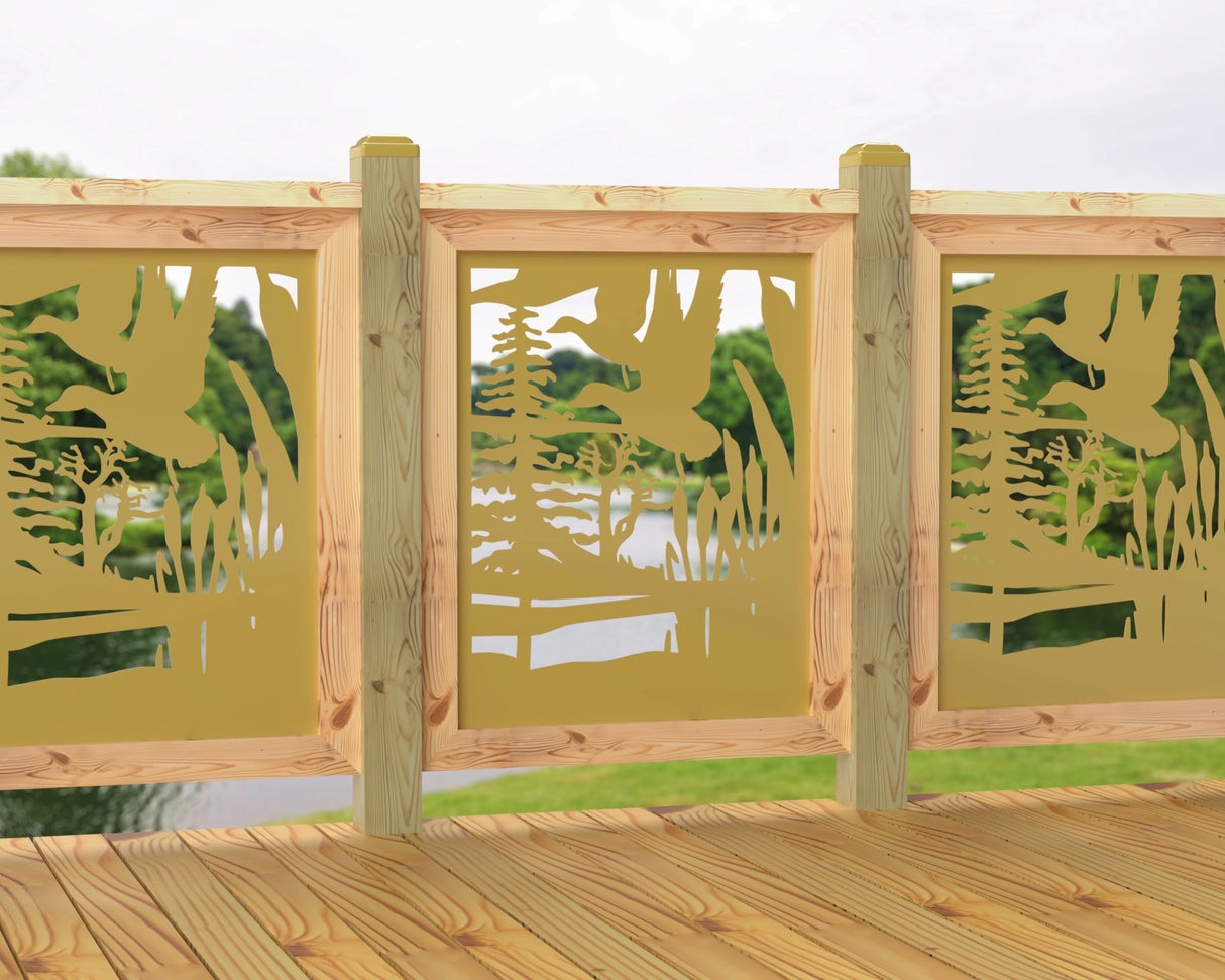 24"x30" - Crane Pond Fence/Gate Panel Insert - Madison Iron and Wood