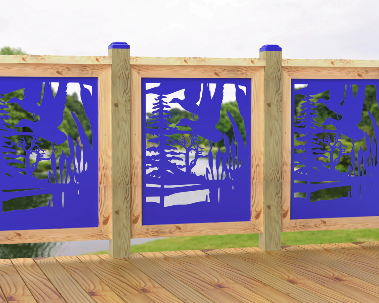 24"x30" - Crane Pond Fence/Gate Panel Insert - Madison Iron and Wood