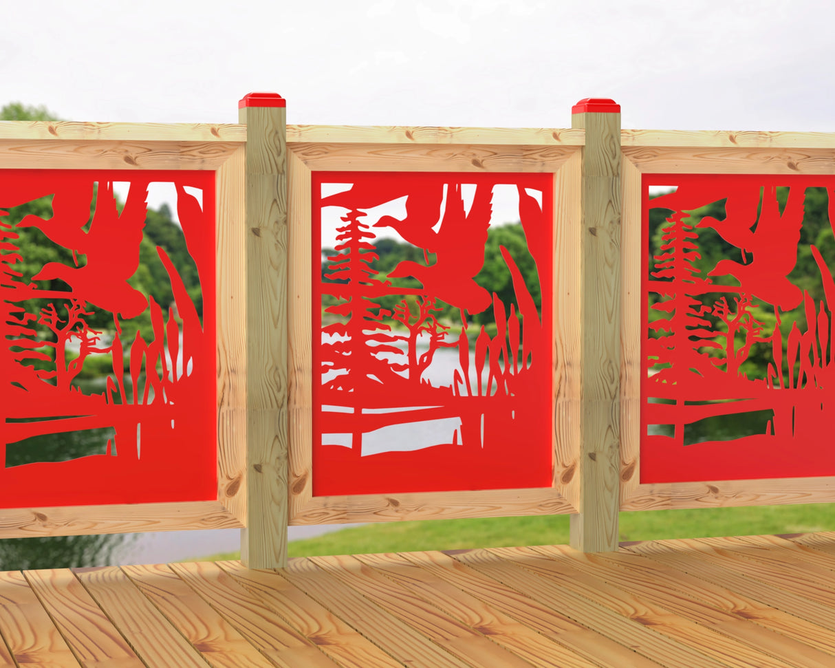 24"x30" - Crane Pond Fence/Gate Panel Insert - Madison Iron and Wood