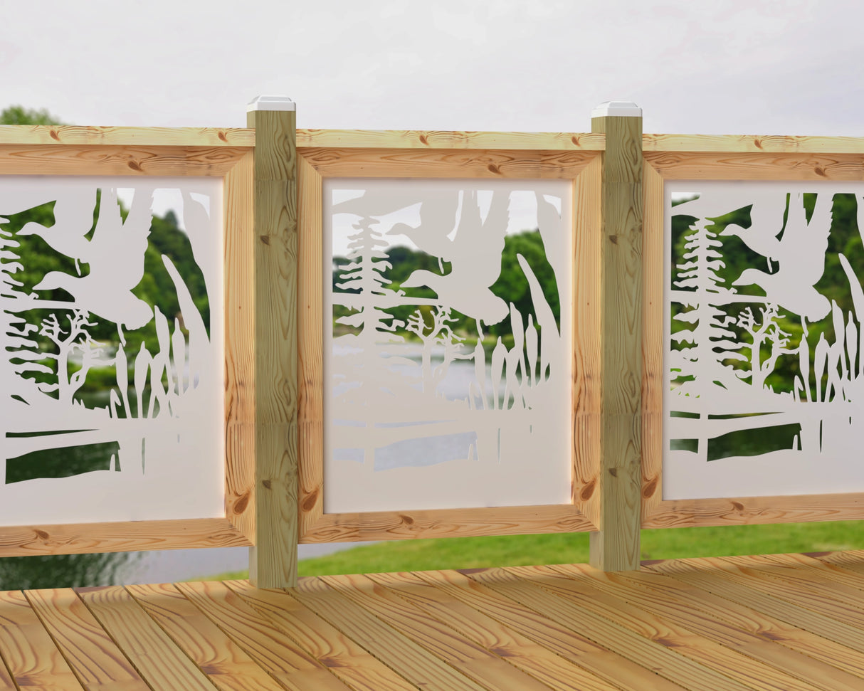 24"x30" - Crane Pond Fence/Gate Panel Insert - Madison Iron and Wood