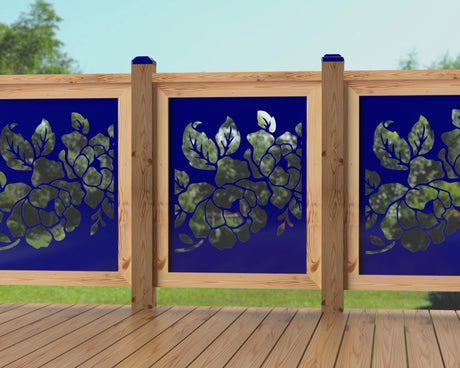 24"x30" - Floral Design Fence/Gate Panel Insert - Madison Iron and Wood