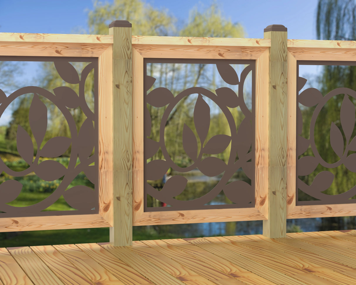 24"x30" - Vine Pattern Fence/Gate Panel Insert - Madison Iron and Wood
