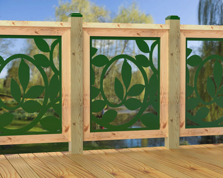 24"x30" - Vine Pattern Fence/Gate Panel Insert - Madison Iron and Wood