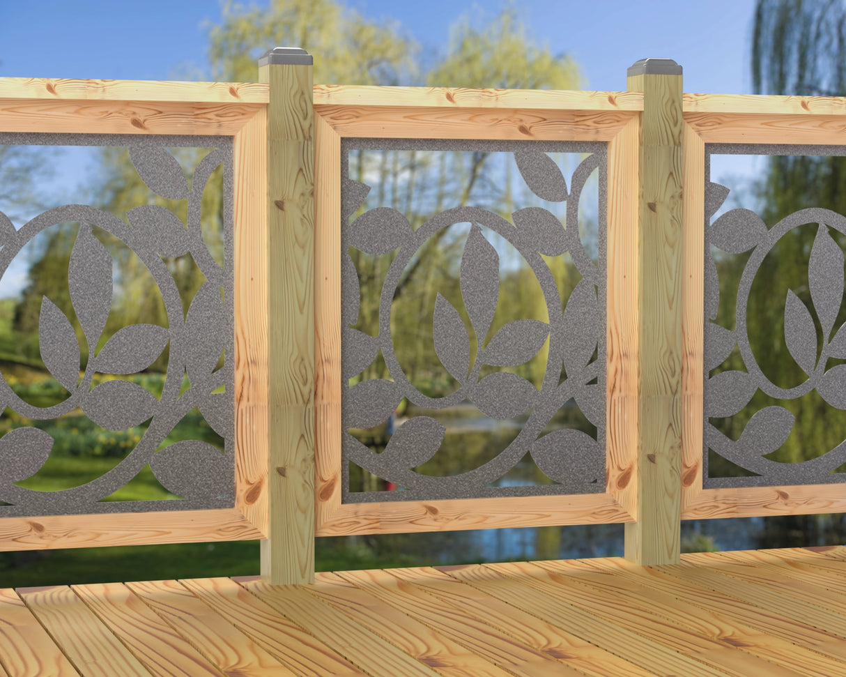 24"x30" - Vine Pattern Fence/Gate Panel Insert - Madison Iron and Wood