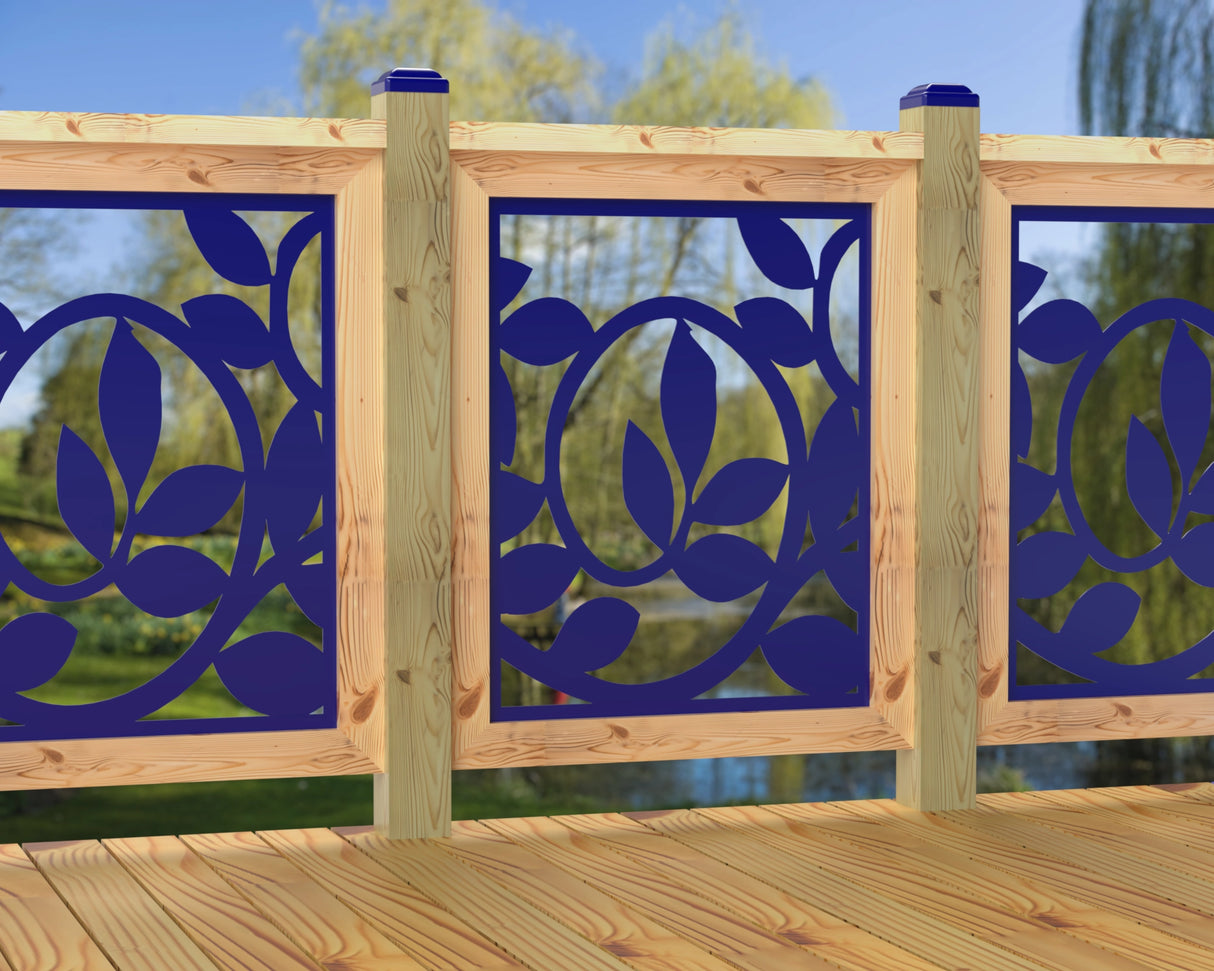 24"x30" - Vine Pattern Fence/Gate Panel Insert - Madison Iron and Wood