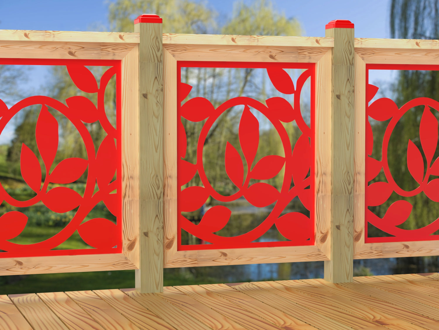 24"x30" - Vine Pattern Fence/Gate Panel Insert - Madison Iron and Wood