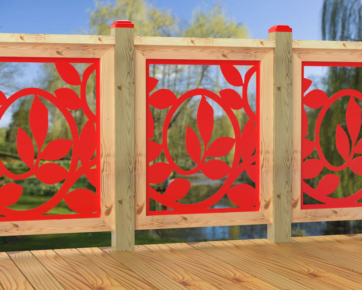 24"x30" - Vine Pattern Fence/Gate Panel Insert - Madison Iron and Wood