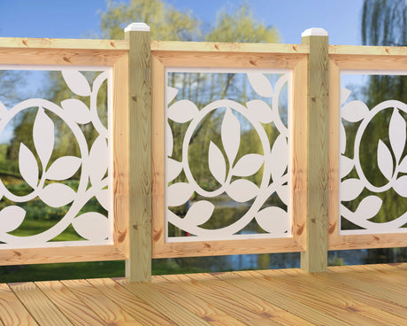 24"x30" - Vine Pattern Fence/Gate Panel Insert - Madison Iron and Wood