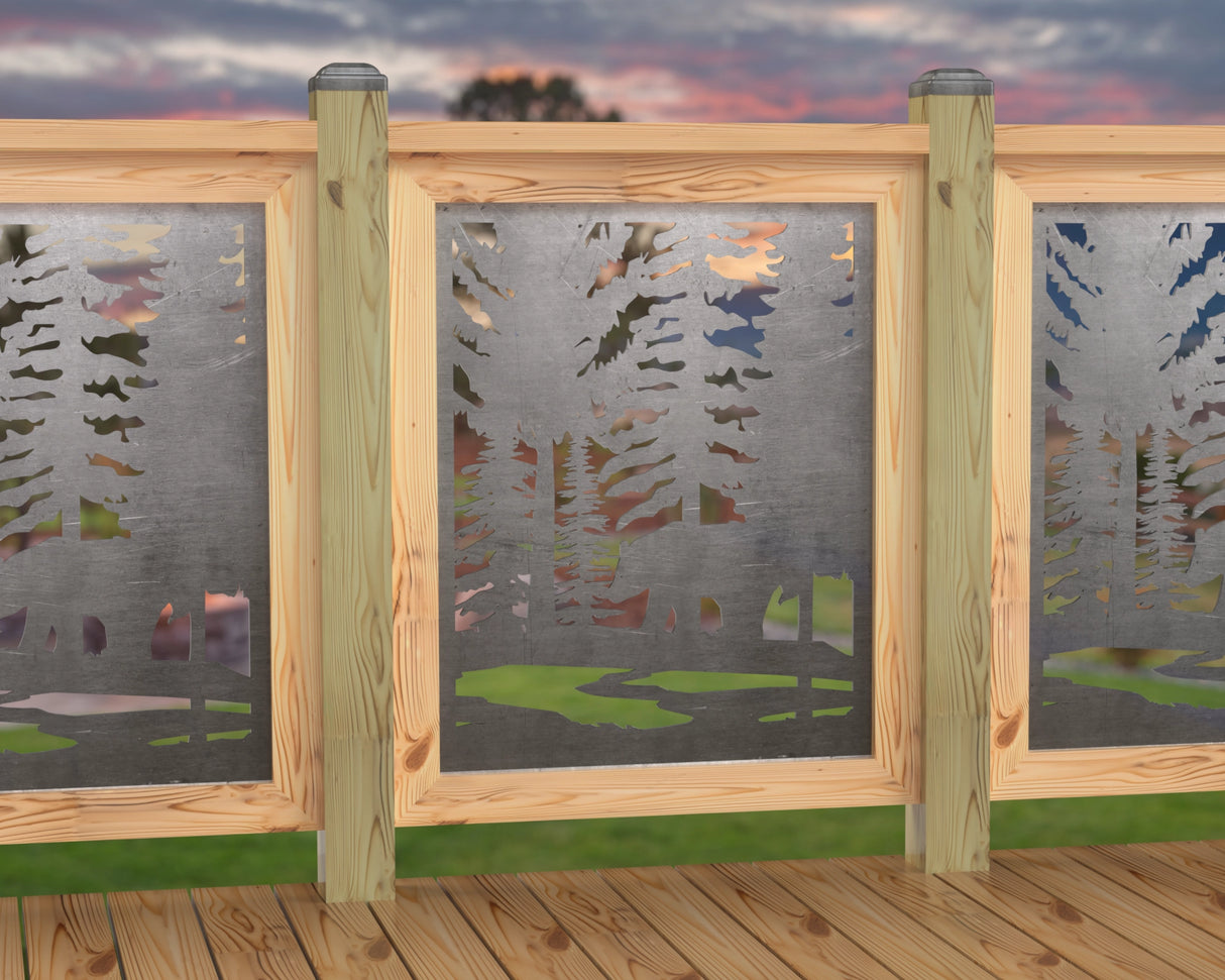 24"x30" - Bear Landscape Fence/Gate Panel Insert - Variation 4 - Madison Iron and Wood