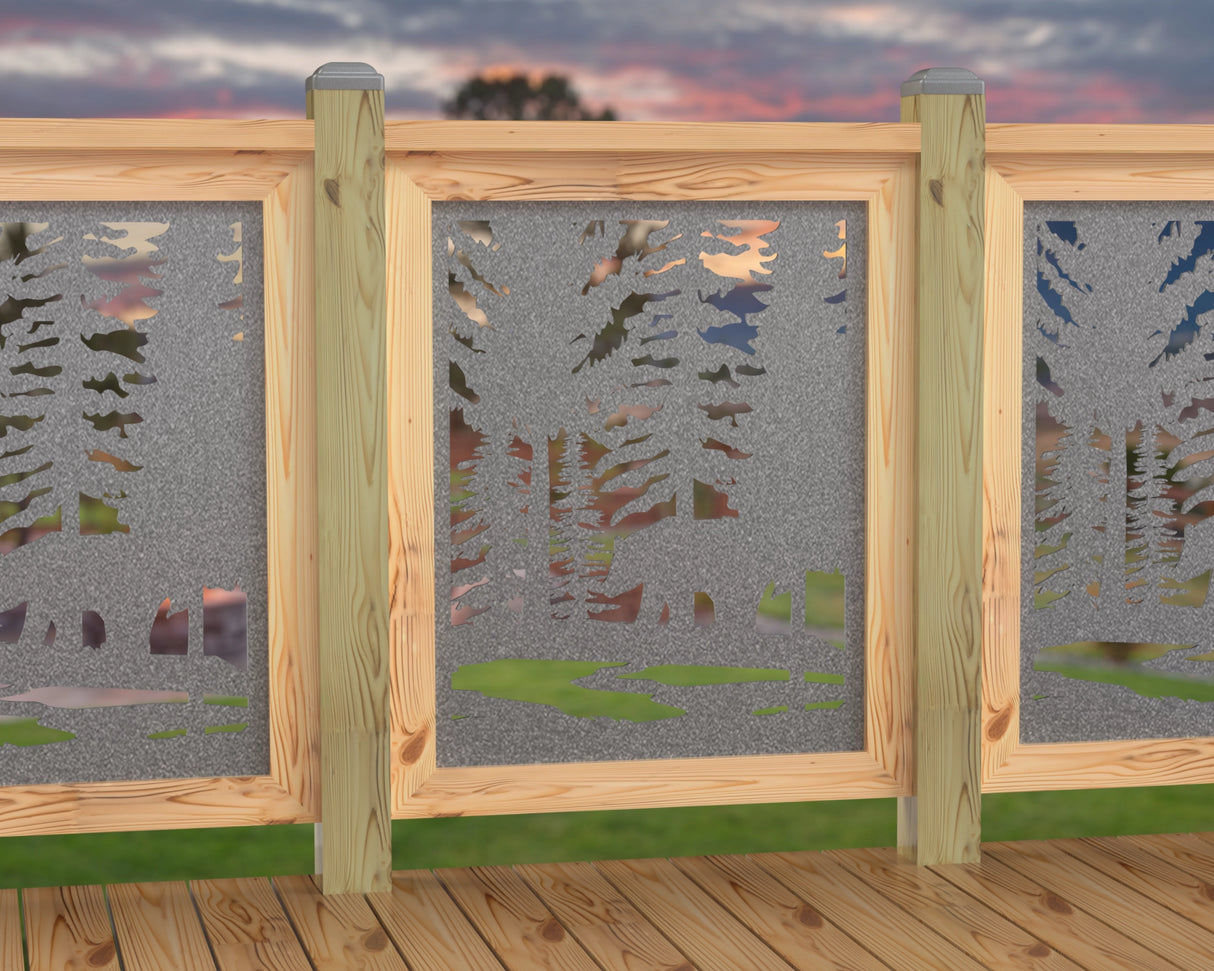 24"x30" - Bear Landscape Fence/Gate Panel Insert - Variation 4 - Madison Iron and Wood