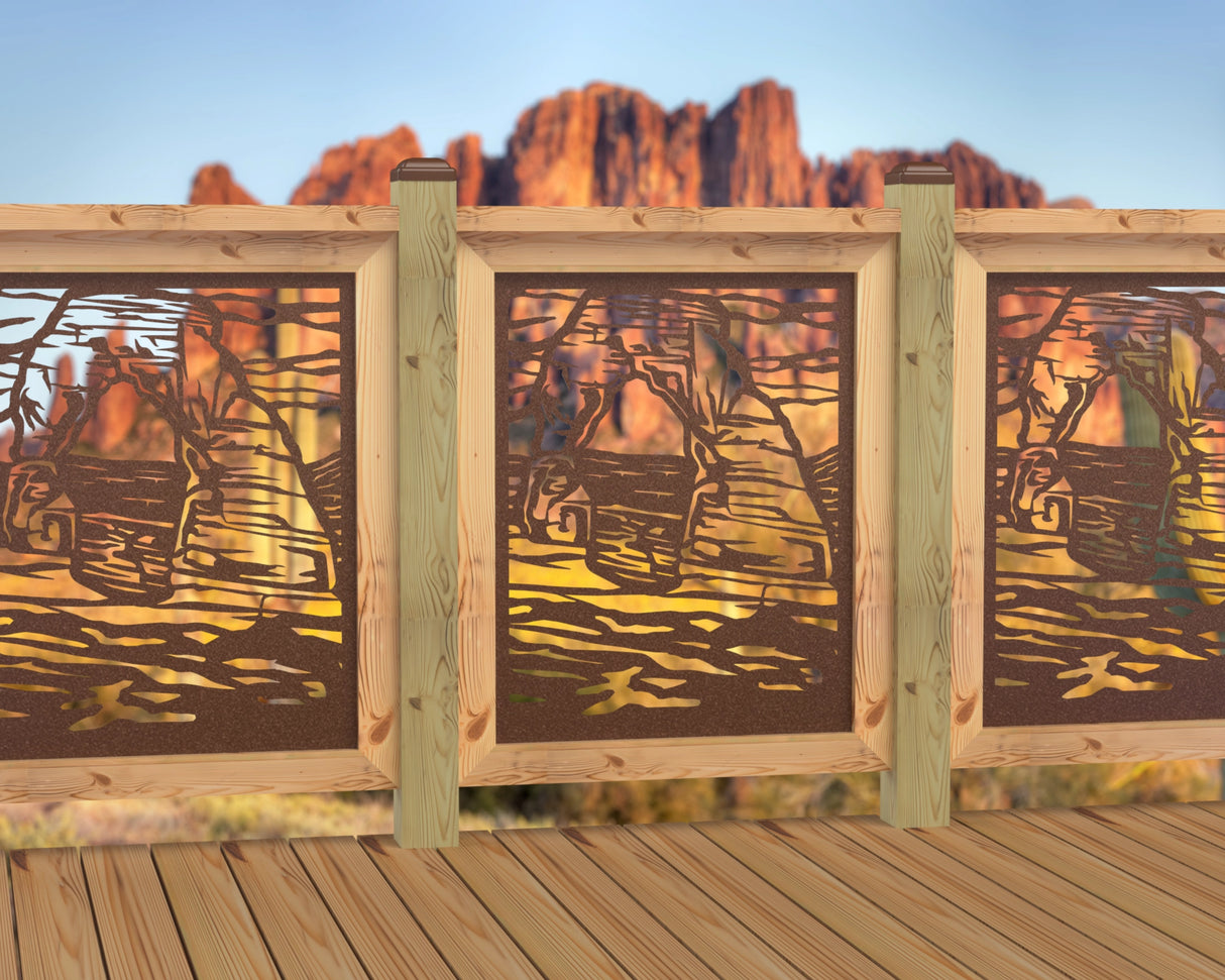 24"x30" - Arches National Park Fence/Gate Panel Insert - Madison Iron and Wood
