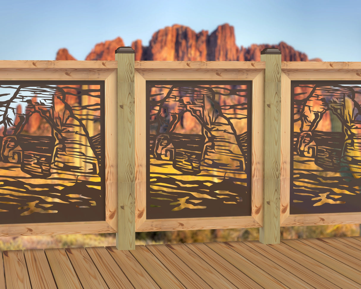 24"x30" - Arches National Park Fence/Gate Panel Insert - Madison Iron and Wood