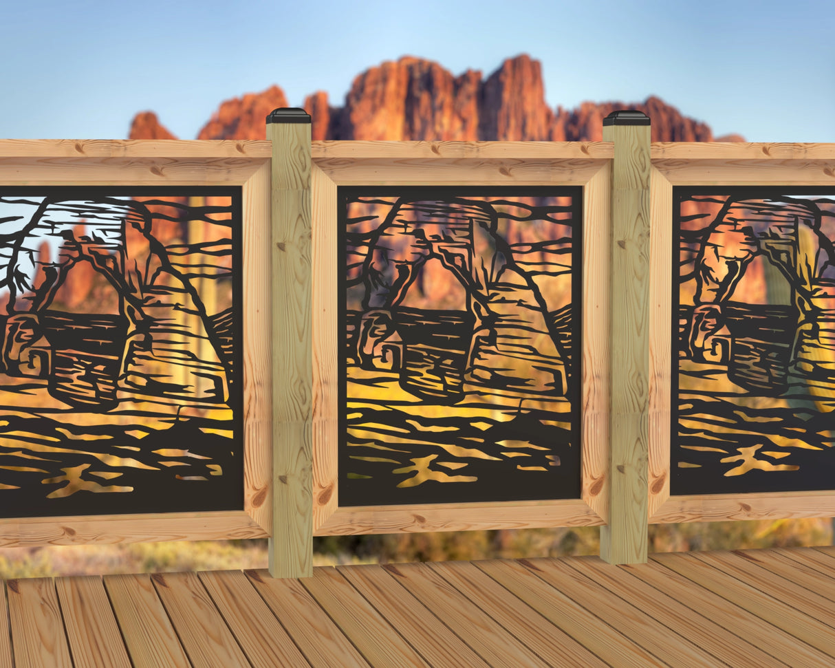 24"x30" - Arches National Park Fence/Gate Panel Insert - Madison Iron and Wood