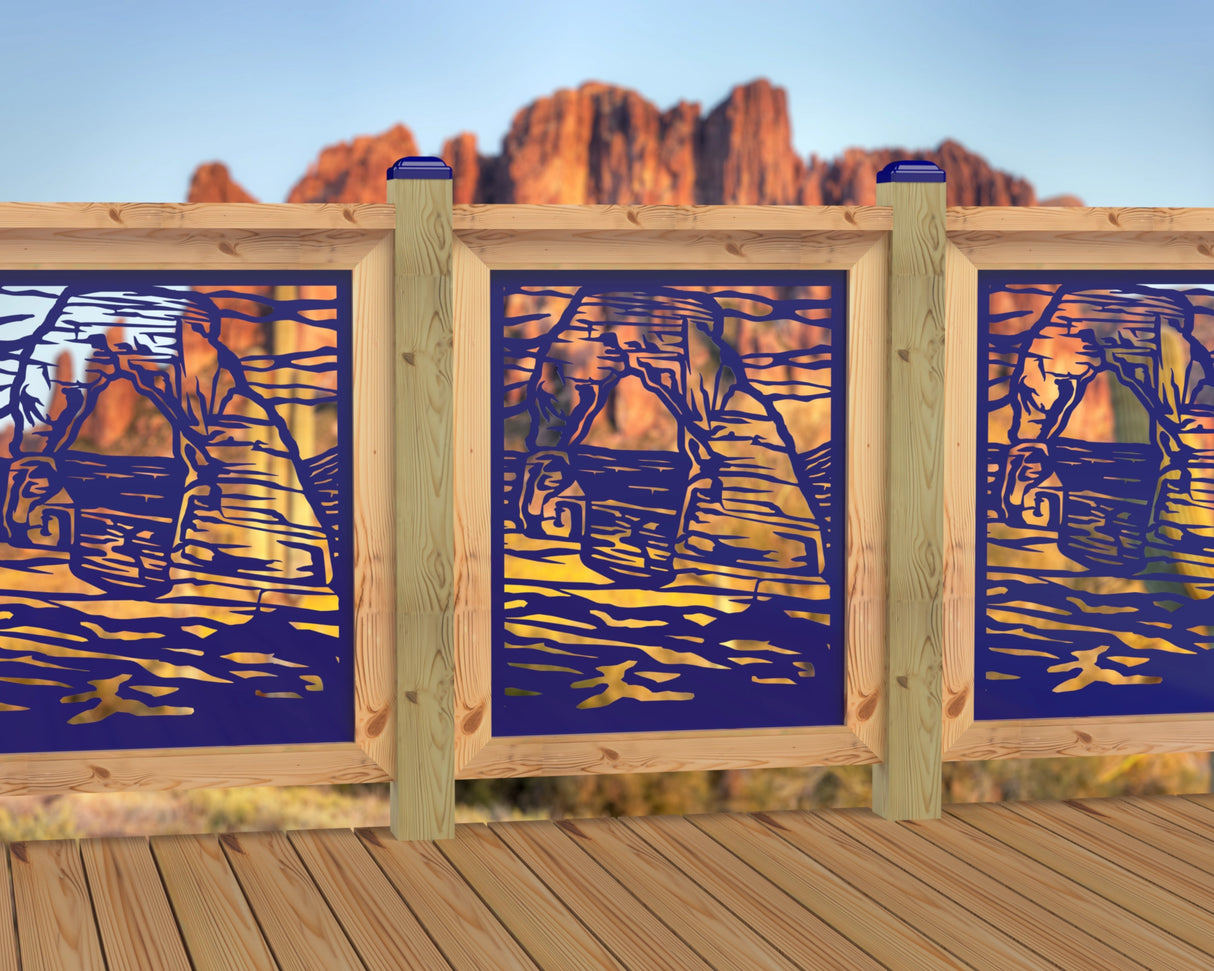 24"x30" - Arches National Park Fence/Gate Panel Insert - Madison Iron and Wood